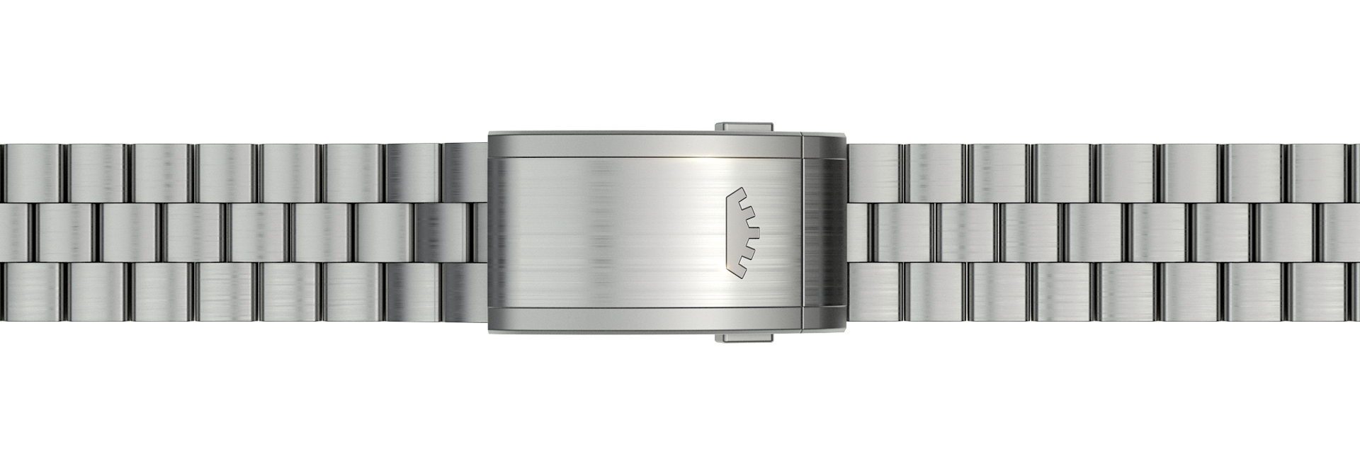 Fortis B-42 Edelstahl Block Bracelet mit Slide Clasp | 20mm 