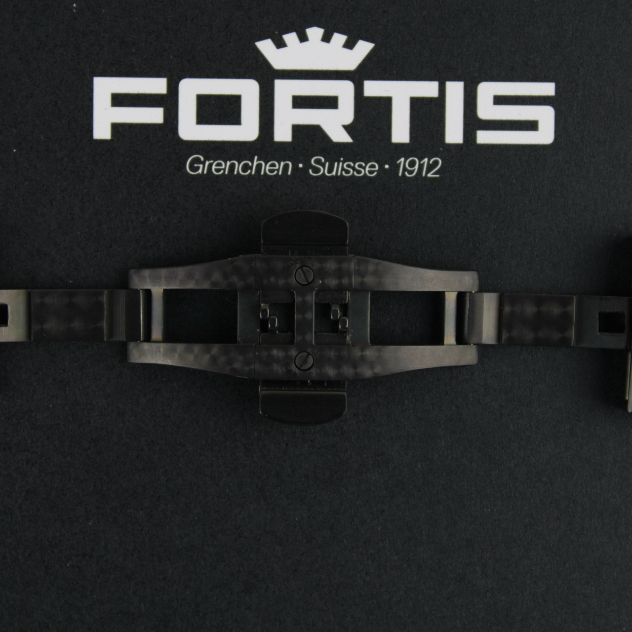 Fortis Faltschließe für Lederbänder Titan PVD