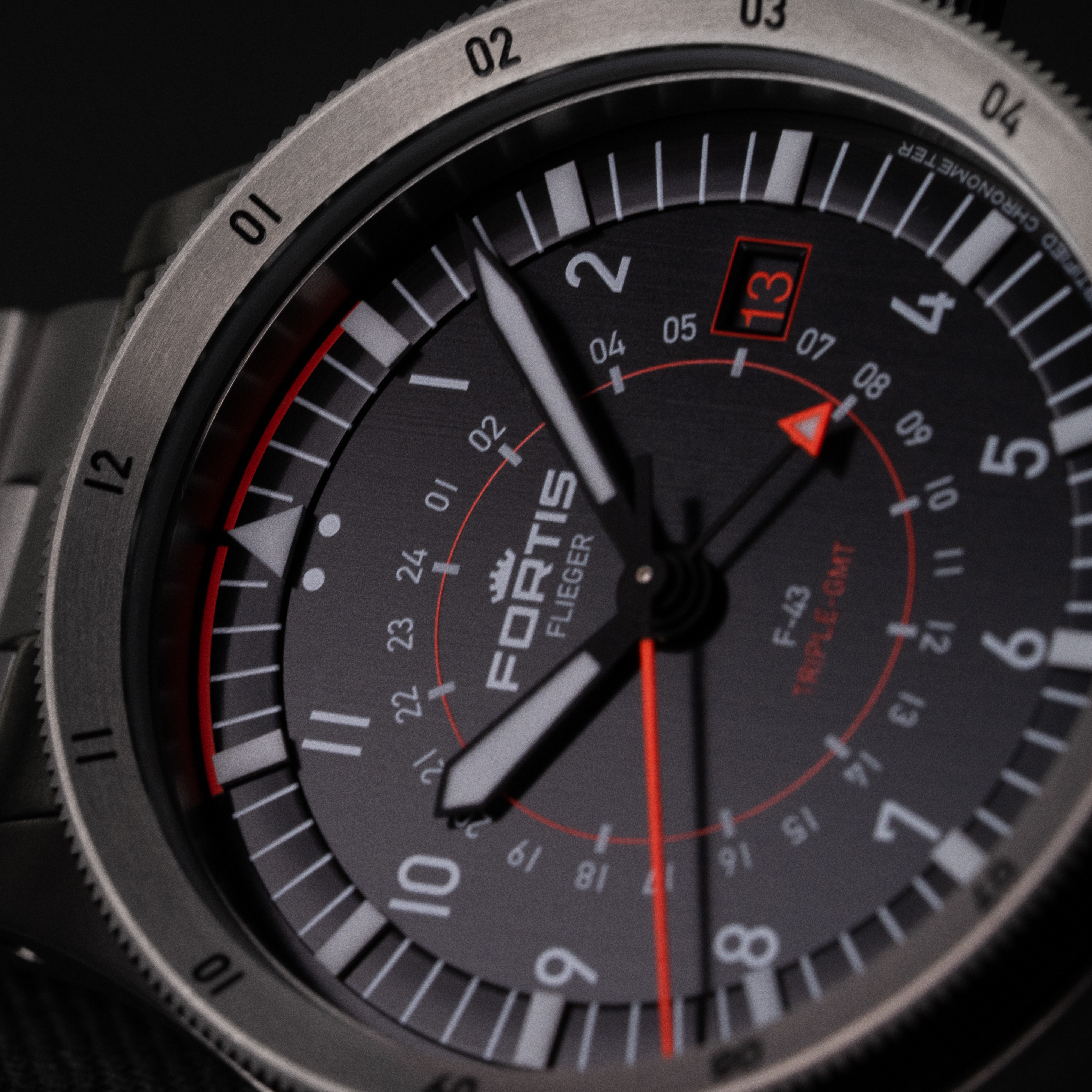 Fortis Flieger F-43 Triple GMT