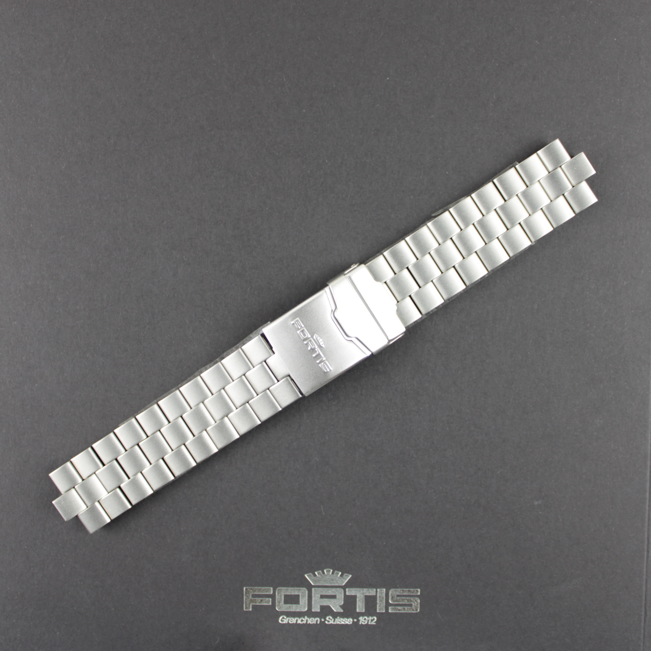 Fortis Metallband Edelstahl sabliert B-42, Ref. 635 alt